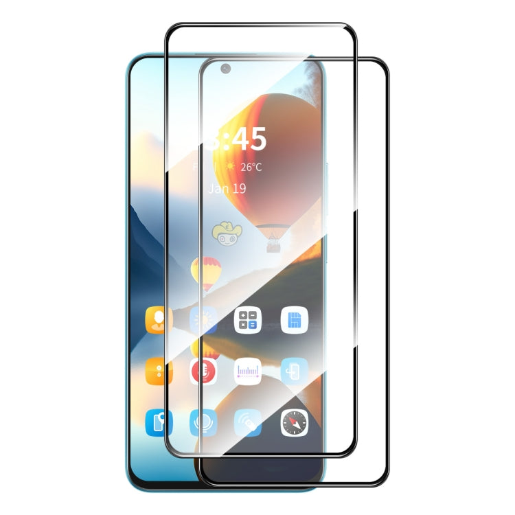 For OPPO Reno11 F 2pcs ENKAY Full Glue High Aluminum-silicon Tempered Glass Film - Reno11 F Tempered Glass by ENKAY | Online Shopping UK | buy2fix