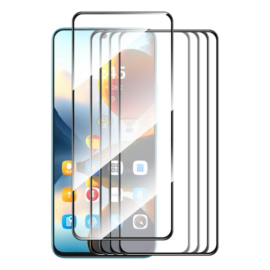 For OPPO Reno11 F 5pcs ENKAY Full Glue High Aluminum-silicon Tempered Glass Film - Reno11 F Tempered Glass by ENKAY | Online Shopping UK | buy2fix