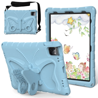 For iPad Pro 11 2024 Butterfly Bracket EVA Shockproof Tablet Case(Light Blue) - iPad Pro 11 2024 Cases by buy2fix | Online Shopping UK | buy2fix