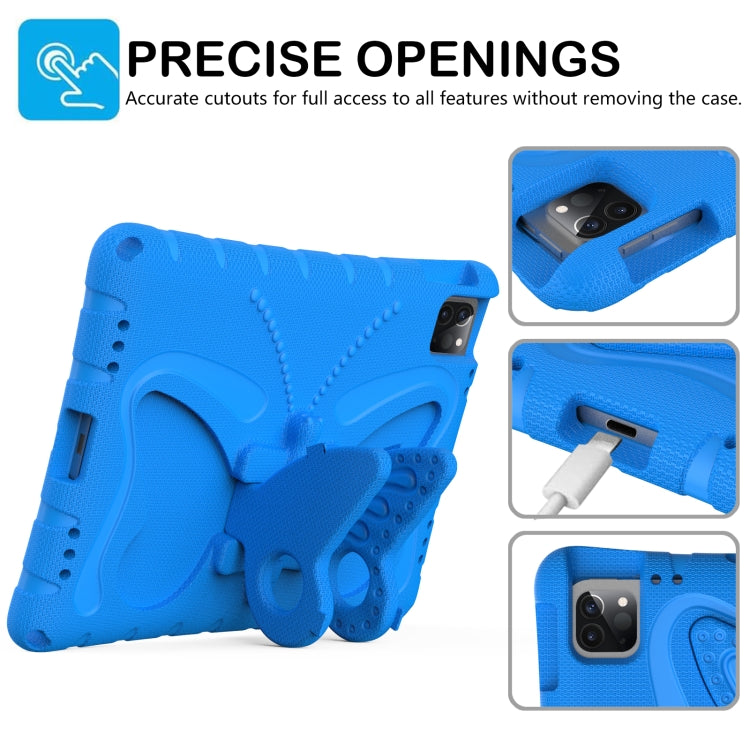 For iPad Pro 11 2024 Butterfly Bracket EVA Shockproof Tablet Case(Blue) - iPad Pro 11 2024 Cases by buy2fix | Online Shopping UK | buy2fix