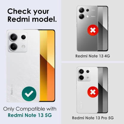 For Xiaomi Redmi Note 13 5G NORTHJO Camera LensCD Vein Metal Ring Tempered Glass Film(Silver) - Note 13 Tempered Glass by NORTHJO | Online Shopping UK | buy2fix