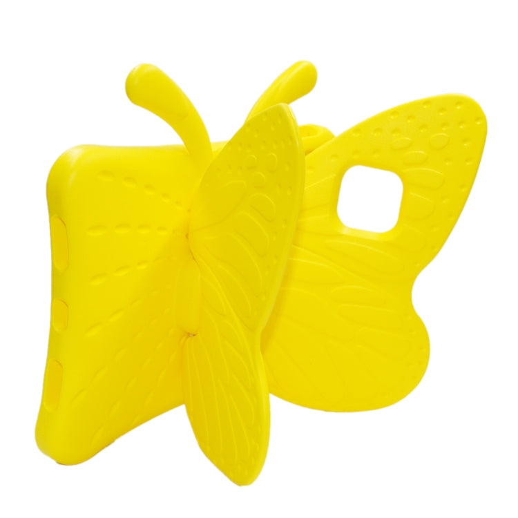 For iPad Air 11 2024 Butterfly Bracket Kids EVA Shockproof Tablet Case(Yellow) - iPad Air 11 2024 Cases by buy2fix | Online Shopping UK | buy2fix