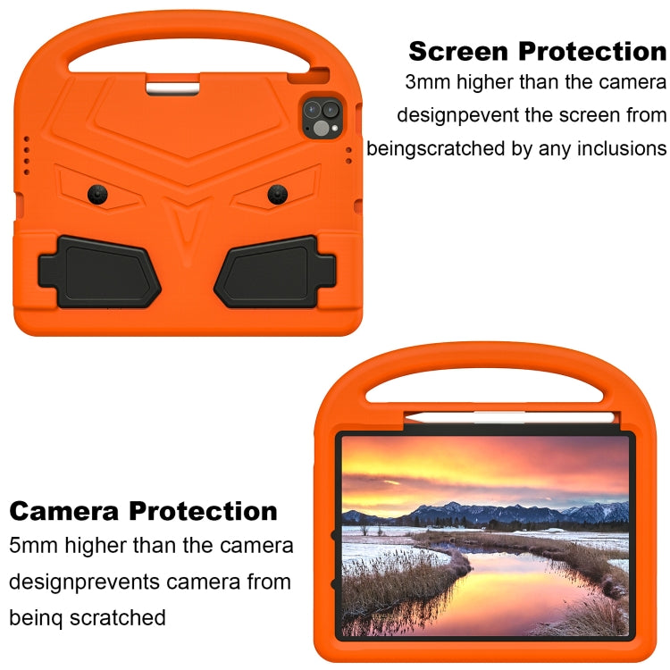 For iPad Air 11 2024 Sparrow Style Shockproof Kickstand EVA Tablet Case(Orange) - iPad Air 11 2024 Cases by buy2fix | Online Shopping UK | buy2fix