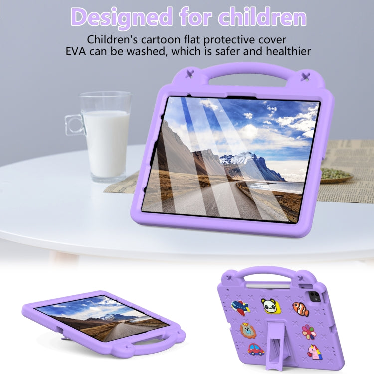 For iPad Air 13 2025 / 2024 Handle Kickstand Children EVA Shockproof Tablet Case(Light Purple) - iPad Air 13 2025 / 2024 Cases by buy2fix | Online Shopping UK | buy2fix