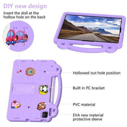 For iPad Air 13 2025 / 2024 Handle Kickstand Children EVA Shockproof Tablet Case(Light Purple) - iPad Air 13 2025 / 2024 Cases by buy2fix | Online Shopping UK | buy2fix