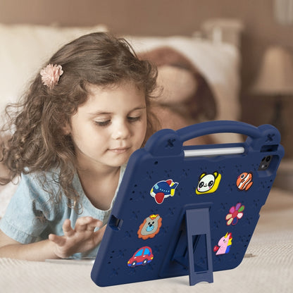 For iPad Air 13 2025 / 2024 Handle Kickstand Children EVA Shockproof Tablet Case(Navy Blue) - iPad Air 13 2025 / 2024 Cases by buy2fix | Online Shopping UK | buy2fix