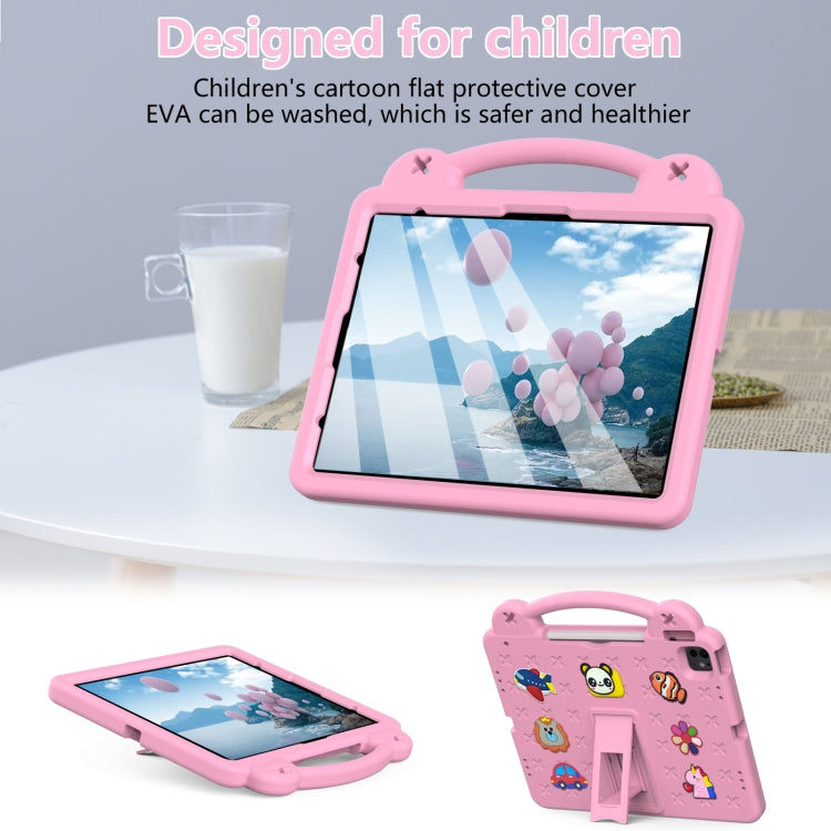 For iPad Pro 13 2024 Handle Kickstand Children EVA Shockproof Tablet Case(Pink) - iPad Pro 13 2024 Cases by buy2fix | Online Shopping UK | buy2fix