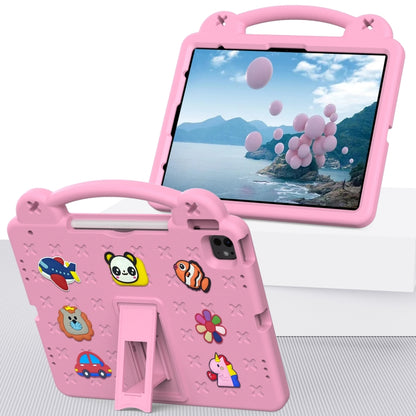 For iPad Pro 13 2024 Handle Kickstand Children EVA Shockproof Tablet Case(Pink) - iPad Pro 13 2024 Cases by buy2fix | Online Shopping UK | buy2fix