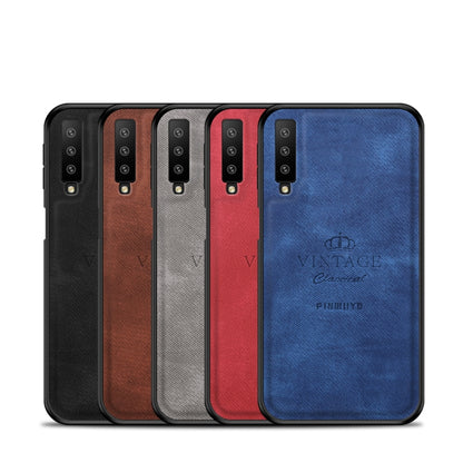 PINWUYO Shockproof Waterproof Full Coverage PC + TPU + Skin Protective Case for Galaxy A7 2018/A750(Red) - Galaxy Phone Cases by PINWUYO | Online Shopping UK | buy2fix