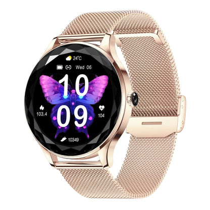 NX23 Pro 1.27 inch Color Screen Smart Watch, Support Bluetooth Call / Heart Rate Monitoring(Gold) - Smart Watches by buy2fix | Online Shopping UK | buy2fix