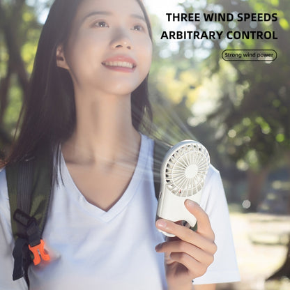 F12 3 Wind Speed Outdoor Summer Cooling Fan Hanging Buckle Mini Handheld Fan(White) - Electric Fans by buy2fix | Online Shopping UK | buy2fix