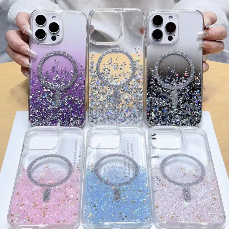 For iPhone  11 Gradient Glitter MagSafe PC Hybrid TPU Phone Case(Gradient Silver) - iPhone 11 Cases by buy2fix | Online Shopping UK | buy2fix