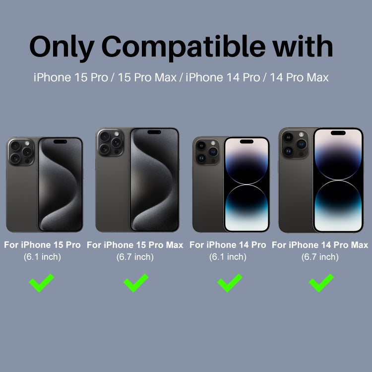 For iPhone 15 Pro / 15 Pro Max NORTHJO 2 Set 6pcs Camera Lens Protector Cover Metal Ring(Black) - iPhone 15 Pro Max Tempered Glass by NORTHJO | Online Shopping UK | buy2fix