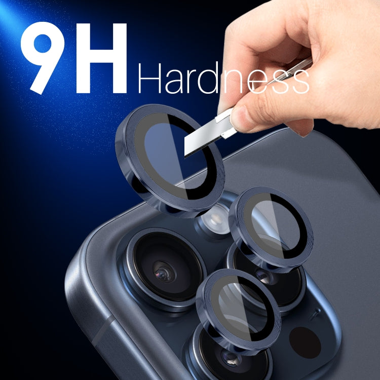 For iPhone 15 Pro / 15 Pro Max NORTHJO 2 Set 6pcs Camera Lens Protector Cover Metal Ring(Blue) - iPhone 15 Pro Max Tempered Glass by NORTHJO | Online Shopping UK | buy2fix