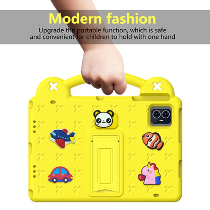 For Walmart ONN 10.1 Gen4 2024 Handle Kickstand Children EVA Shockproof Tablet Case(Yellow) - Others by buy2fix | Online Shopping UK | buy2fix