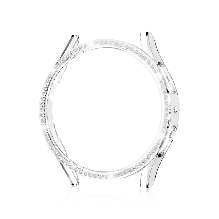 For Samsung Galaxy Watch 7 40mm Single Diamond Hollow PC Watch Protective Case(Transparent) - Watch Cases by buy2fix | Online Shopping UK | buy2fix