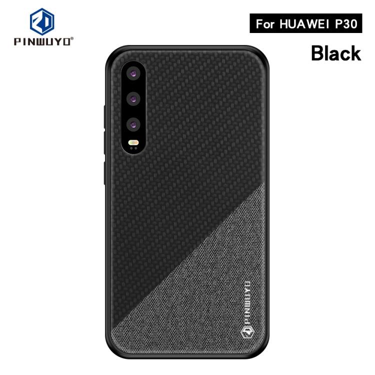 PINWUYO Honors Series Shockproof PC + TPU Protective Case for Huawei P30(Black) - Huawei Cases by PINWUYO | Online Shopping UK | buy2fix