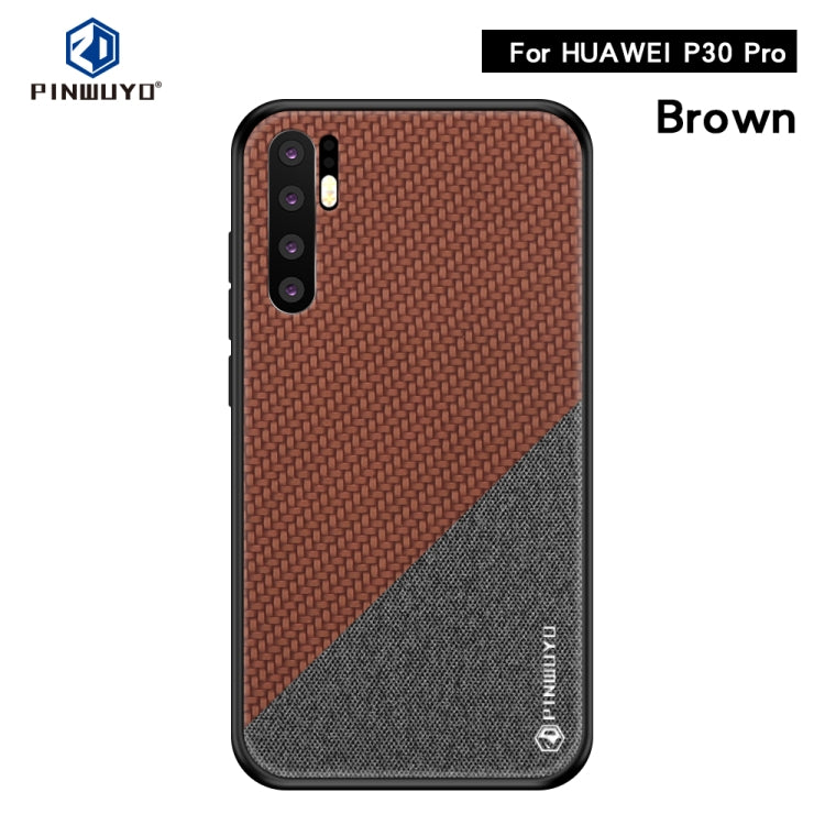 PINWUYO Honors Series Shockproof PC + TPU Protective Case for Huawei P30 Pro(Brown) - Huawei Cases by PINWUYO | Online Shopping UK | buy2fix