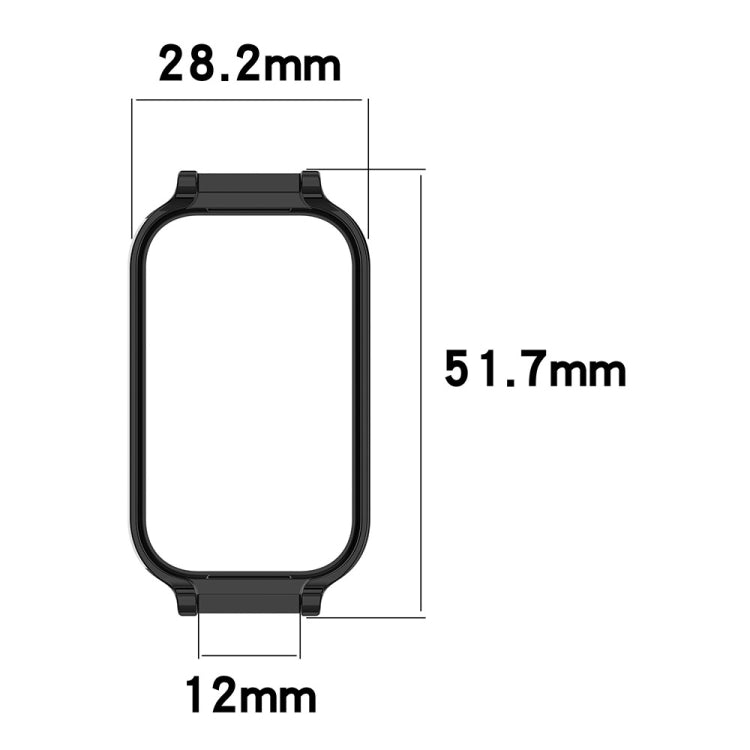 For Xiaomi Smart Band 8 Active Half Pack PC Watch Protective Case(Black) - Watch Cases by buy2fix | Online Shopping UK | buy2fix