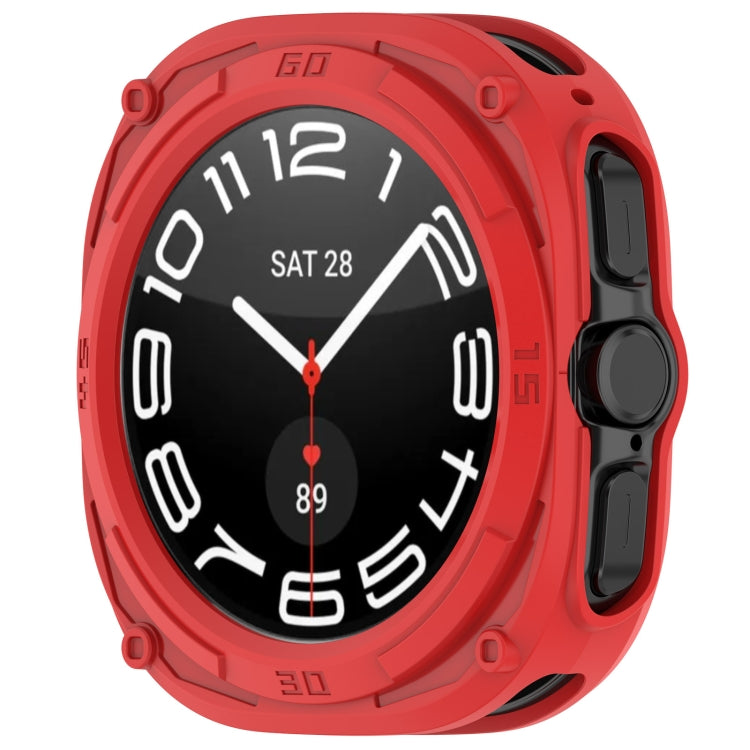 For Samsung Galaxy Watch Ultra 47mm Armored TPU Watch Protective Case(Red) - Watch Cases by buy2fix | Online Shopping UK | buy2fix