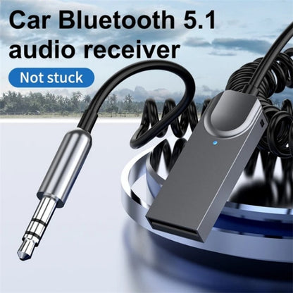 M02 3.5mm AUX Car Audio System Wireless Adapter Car Bluetooth Hands-Free Call Spring Cord - Bluetooth Car Kits by buy2fix | Online Shopping UK | buy2fix