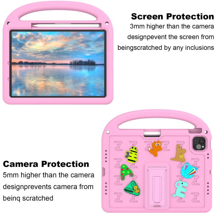 For iPad Air 11 2024 Cartoon Sparrow EVA Shockproof Tablet Case(Pink) - iPad Air 11 2024 Cases by buy2fix | Online Shopping UK | buy2fix