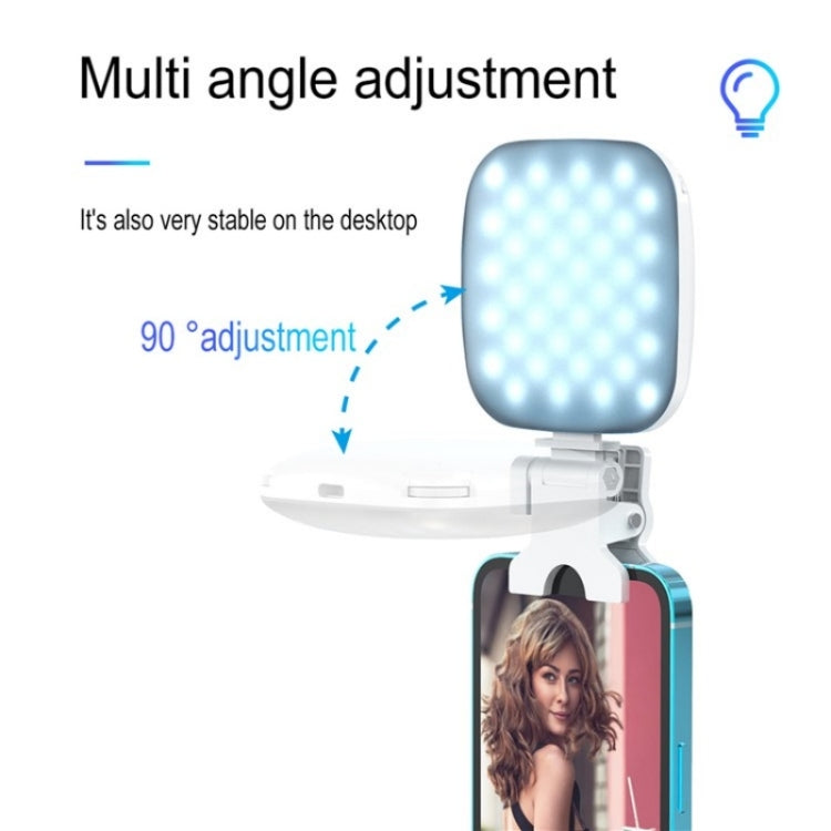 V15 Mini Clip-On Portable LED Fill Light Phone Laptop Video Conference Live Streaming Fill Lamp(White) - Selfie Light by buy2fix | Online Shopping UK | buy2fix