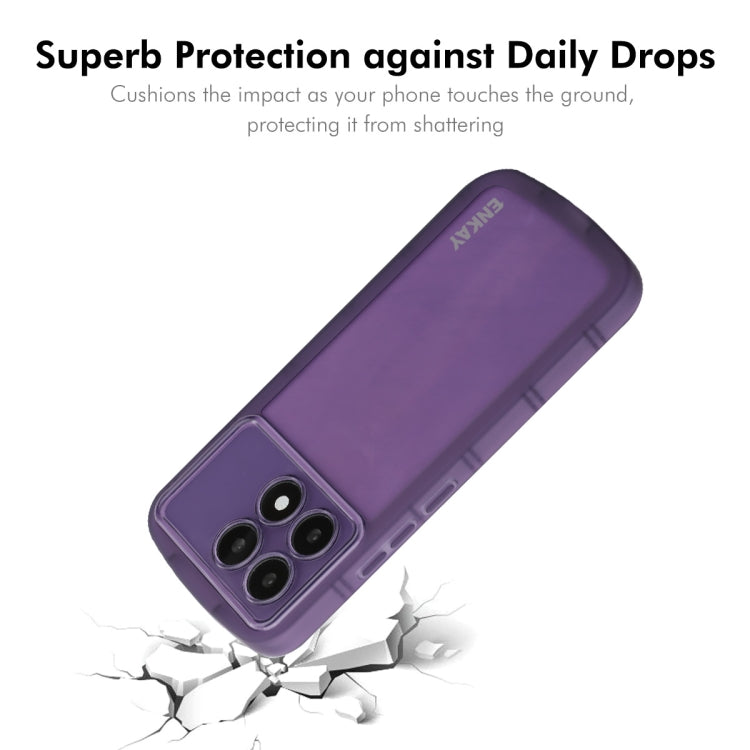 For Redmi K70 Ultra ENKAY Hat-Prince Translucent Matte TPU Shockproof Phone Case(Purple) - Xiaomi Cases by ENKAY | Online Shopping UK | buy2fix