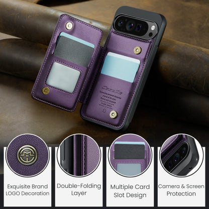 For Google Pixel 9 Pro XL CaseMe C22 Card Slots Holder RFID Anti-theft Phone Case(Purple) - Google Cases by CaseMe | Online Shopping UK | buy2fix