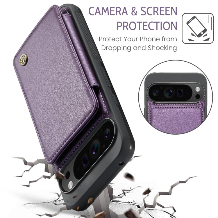 For Google Pixel 9 Pro XL CaseMe C22 Card Slots Holder RFID Anti-theft Phone Case(Purple) - Google Cases by CaseMe | Online Shopping UK | buy2fix