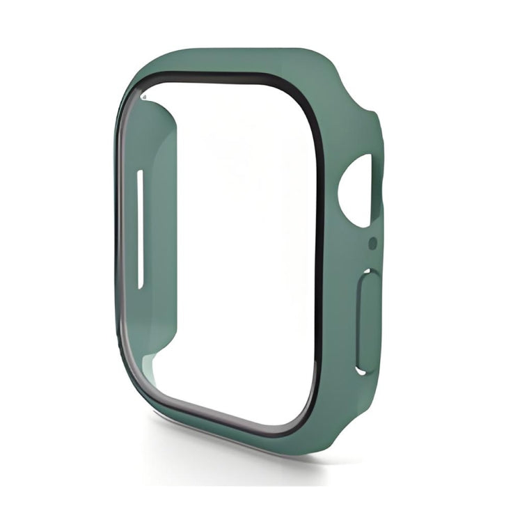 For Apple Watch Series 10 46mm ENKAY Hat-Prince PC Tempered Glass Film Integrated Watch Case(Dark Green) - Watch Cases by ENKAY | Online Shopping UK | buy2fix