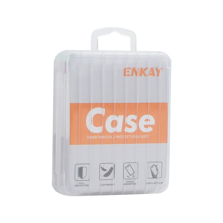 For Apple Watch Series 10 46mm ENKAY Hat-Prince PC Tempered Glass Film Integrated Watch Case(White) - Watch Cases by ENKAY | Online Shopping UK | buy2fix