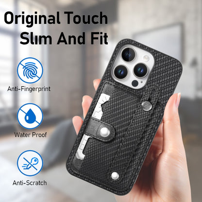 For iPhone 16 Pro Wristband Kickstand Card Wallet Back Phone Case with Tool Knife(Black) - iPhone 16 Pro Cases by buy2fix | Online Shopping UK | buy2fix