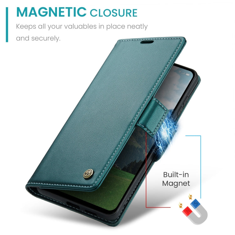 For OPPO Reno12 F /12 FS 5G CaseMe 023 Butterfly Buckle Litchi Texture RFID Anti-theft Leather Phone Case(Green) - Reno12 F Cases by CaseMe | Online Shopping UK | buy2fix