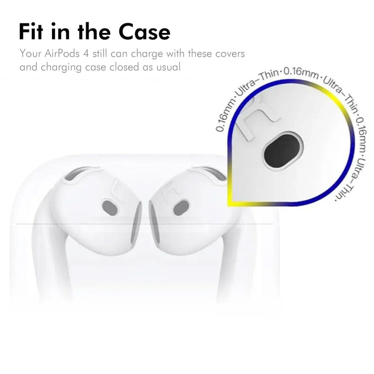 For Apple AirPods 4 2024 ENKAY Hat-Prince Thickened Silicone Case with Hook and Anti-lost Silicone Earbuds(Black) - For AirPods 4 by ENKAY | Online Shopping UK | buy2fix