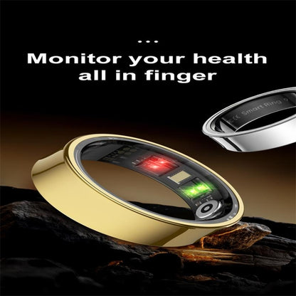 R09 SIZE 8 Smart Ring, Support Heart Rate / Blood Oxygen / Sleep Monitoring / Multiple Sports Modes(Gold) - Smart Rings / Smart Telephones by buy2fix | Online Shopping UK | buy2fix