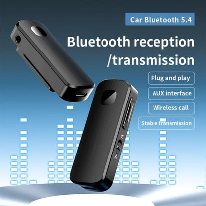 M18 Transmitter Receiver 2-in-1 Speaker Headphone Wireless Car Lapel Clip Bluetooth 5.4 Adapter - Bluetooth Adapters by buy2fix | Online Shopping UK | buy2fix