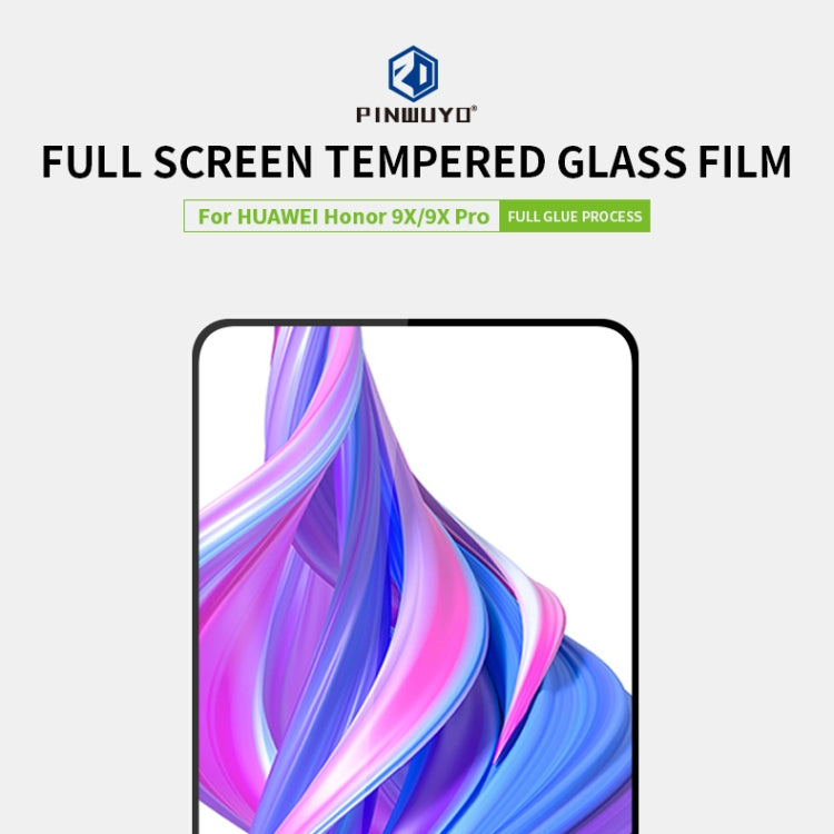 PINWUYO 9H 2.5D Full Screen Tempered Glass Film For Huawei Honor 9X / 9X Pro(Black) - Honor Tempered Glass by PINWUYO | Online Shopping UK | buy2fix