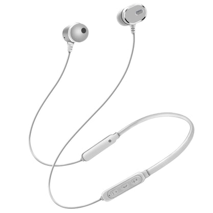 DM-22 Magnetic Bluetooth Earphone DM-22 Neckband Sport headset with Mic Wireless Handsfree Earphoness(White) - Neck-mounted Earphone by buy2fix | Online Shopping UK | buy2fix