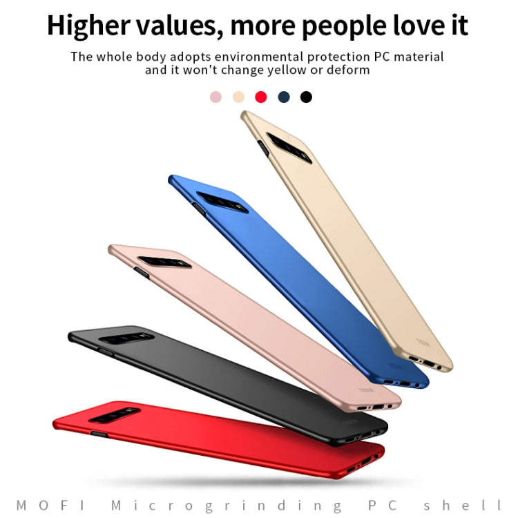 For Galaxy S10+ MOFI Frosted PC Ultra-thin Hard Case(Gold) - Galaxy Phone Cases by MOFI | Online Shopping UK | buy2fix