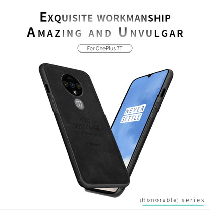 For Oneplus 7T PINWUYO Zun Series PC + TPU + Skin Waterproof And Anti-fall All-inclusive Protective Shell(Brown) - OnePlus Cases by PINWUYO | Online Shopping UK | buy2fix