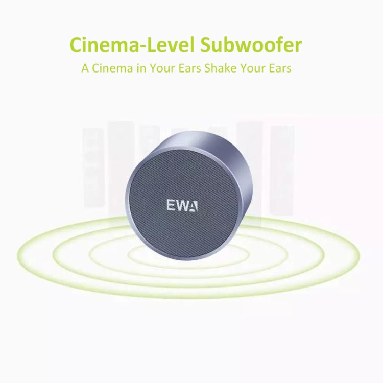 EWA A3 Mini Speakers 8W 3D Stereo Music Surround Wireless Bluetooth Speakers  Portable  Sound Bass Support TF Cards USB(Gray) - Desktop Speaker by EWA | Online Shopping UK | buy2fix