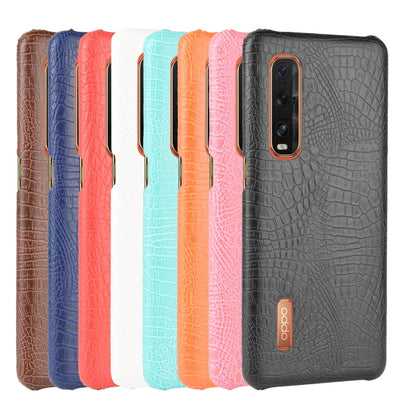 For Oppo Find X2 Pro Shockproof Crocodile Texture PC + PU Case(Orange) - OPPO Cases by buy2fix | Online Shopping UK | buy2fix