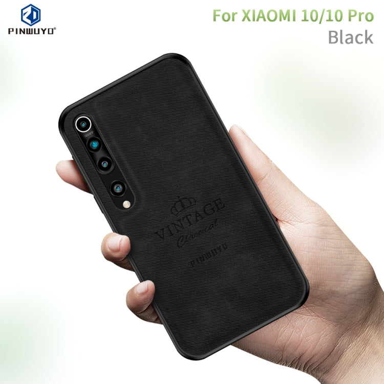 For Xiaomi 10 / 10 Pro PINWUYO Zun Series PC + TPU + Skin Waterproof And Anti-fall All-inclusive Protective Shell(Black) - Xiaomi Cases by PINWUYO | Online Shopping UK | buy2fix