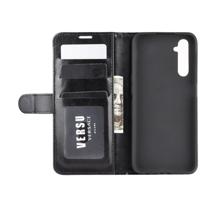 For OPPO Realme 6 R64 Texture Single Horizontal Flip Protective Case with Holder & Card Slots & Wallet& Photo Frame(Black) - Realme Cases by buy2fix | Online Shopping UK | buy2fix