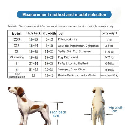 Pet Wheelchair Disabled Dog Old Dog Cat Assisted Walk Car Hind Leg Exercise Car For Dog/Cat Care, Size:XXS - Training Aids by buy2fix | Online Shopping UK | buy2fix