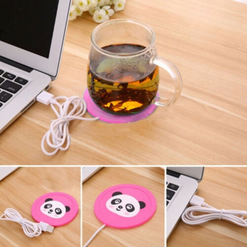 Cartoon PVC Heat Insulation Heating Coaster USB Heating Soft Plastic Coaster - Insulation by buy2fix | Online Shopping UK | buy2fix