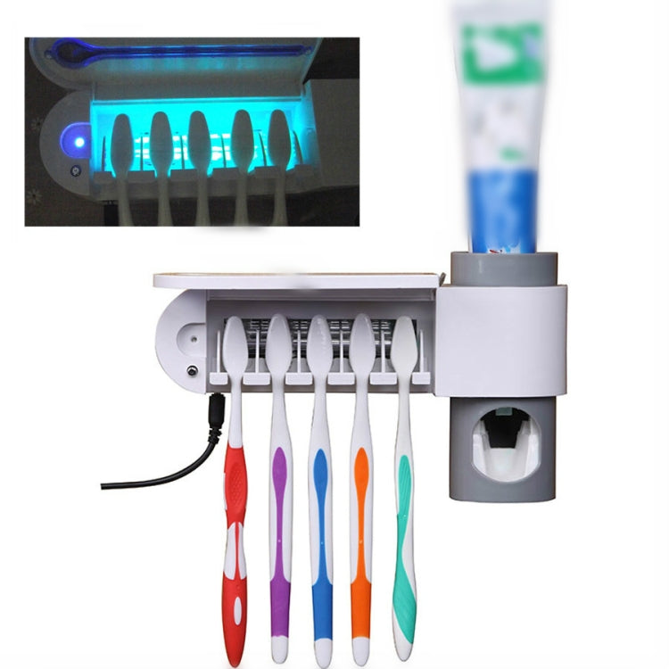 Punch-free Toilet Wall-mounted Ultraviolet Electric Disinfection Toothbrush Holder, Style:Charging with USB - Toothbrush Sanitizer by buy2fix | Online Shopping UK | buy2fix