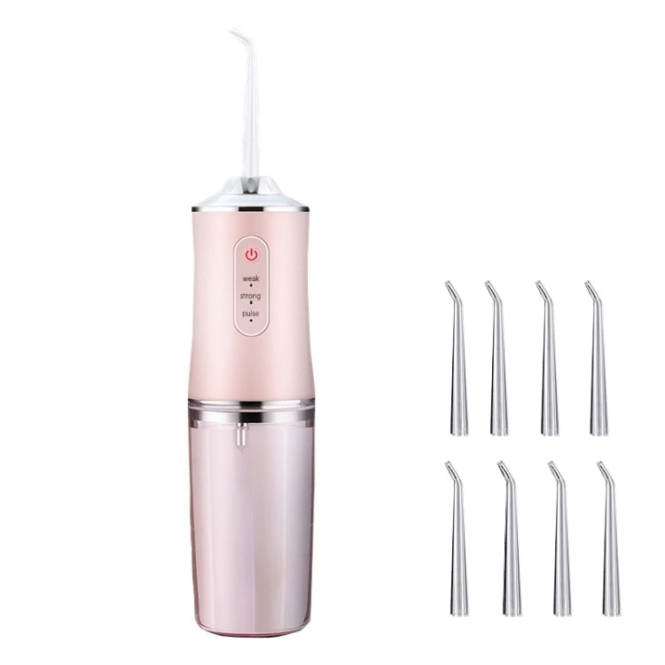 6886 Dental Flusher Water Dental Floss Portable Household Teeth Oral Cleaning Dental Scaler, Band Width: 8 Heads(Pink) - Oral Irrigators by buy2fix | Online Shopping UK | buy2fix