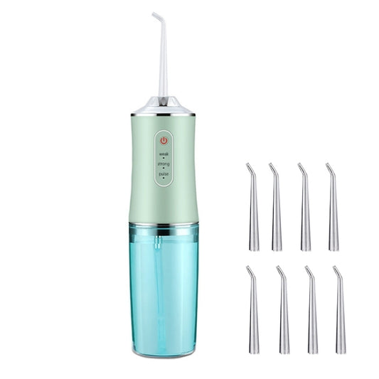 6886 Dental Flusher Water Dental Floss Portable Household Teeth Oral Cleaning Dental Scaler, Band Width: 8 Heads(Green) - Oral Irrigators by buy2fix | Online Shopping UK | buy2fix